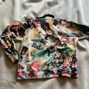 Big bud press magic rainbow waters tie die crew neck sweatshirt small